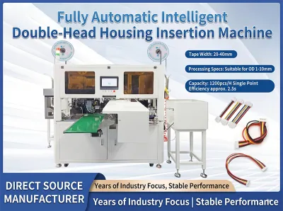 Machine entièrement automatique de sertissage, d'étamage et d'insertion de boîtier à double tête JW-DHHI Thumb