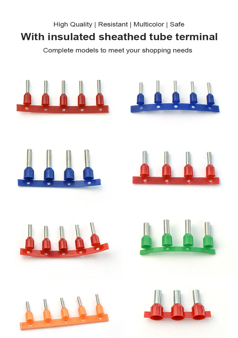 Laiton Gaine isolée en nylon Bornes mâles et femelles Terminal de manchons de drapeau de rouleau, Terminal de manchons, Terminal isolé