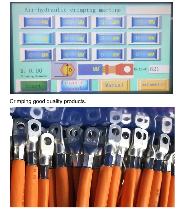 échantillon de machine à sertir de terminal hydraulique, machine de sertissage de terminal 50t, machine de sertissage de cosses de câble