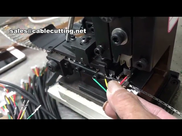 Machine de sertissage et dénudage semi-automatique pour connecteurs de câbles – Outil de sertissage de fils