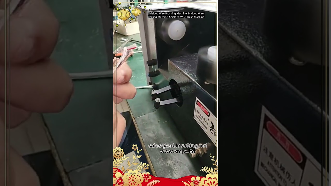 Machine à brosser les câbles blindés et enrouleuse pour câbles tressés - Automatisation de production