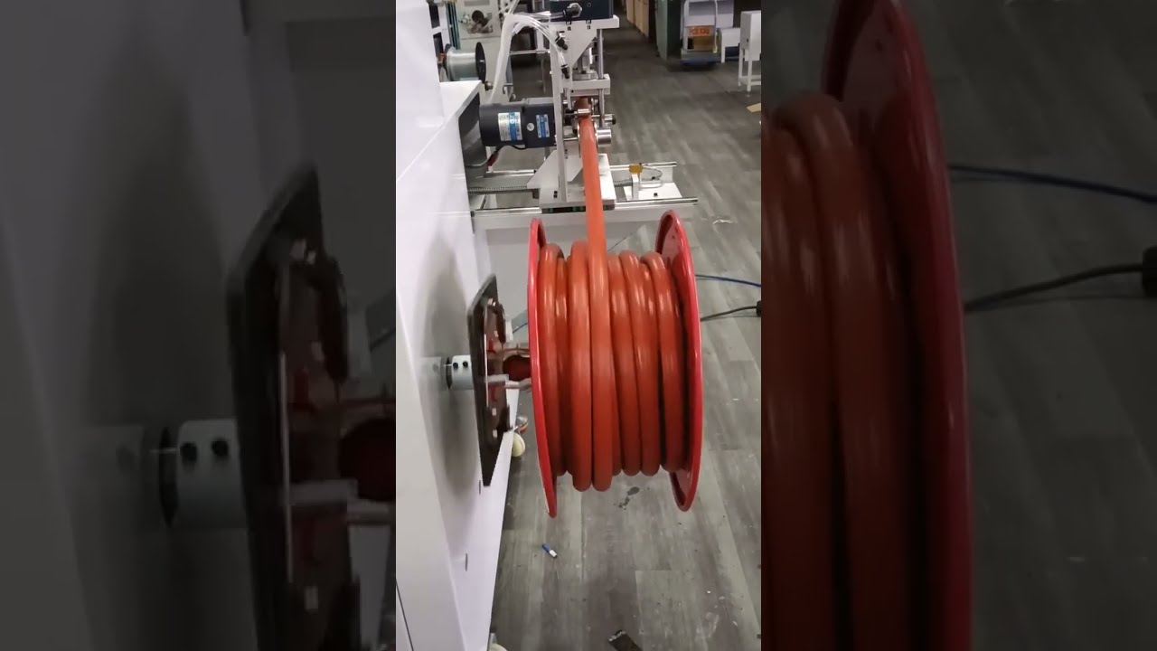 Machine de comptage, tri, coupe et enroulage automatique de tuyaux d'incendie – Capacité 50 kg #machine