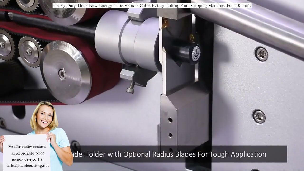 Machine de coupe et dénudage rotatif robuste pour câbles épais de véhicules à énergie nouvelle (300mm²)