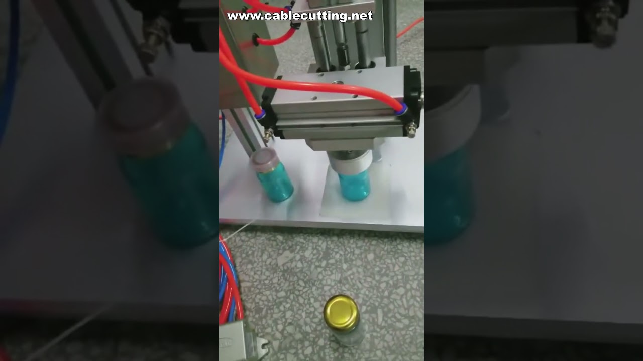 Machine à capsuler pneumatique de paillasse - Couvercles en fer blanc et bouchons plastique