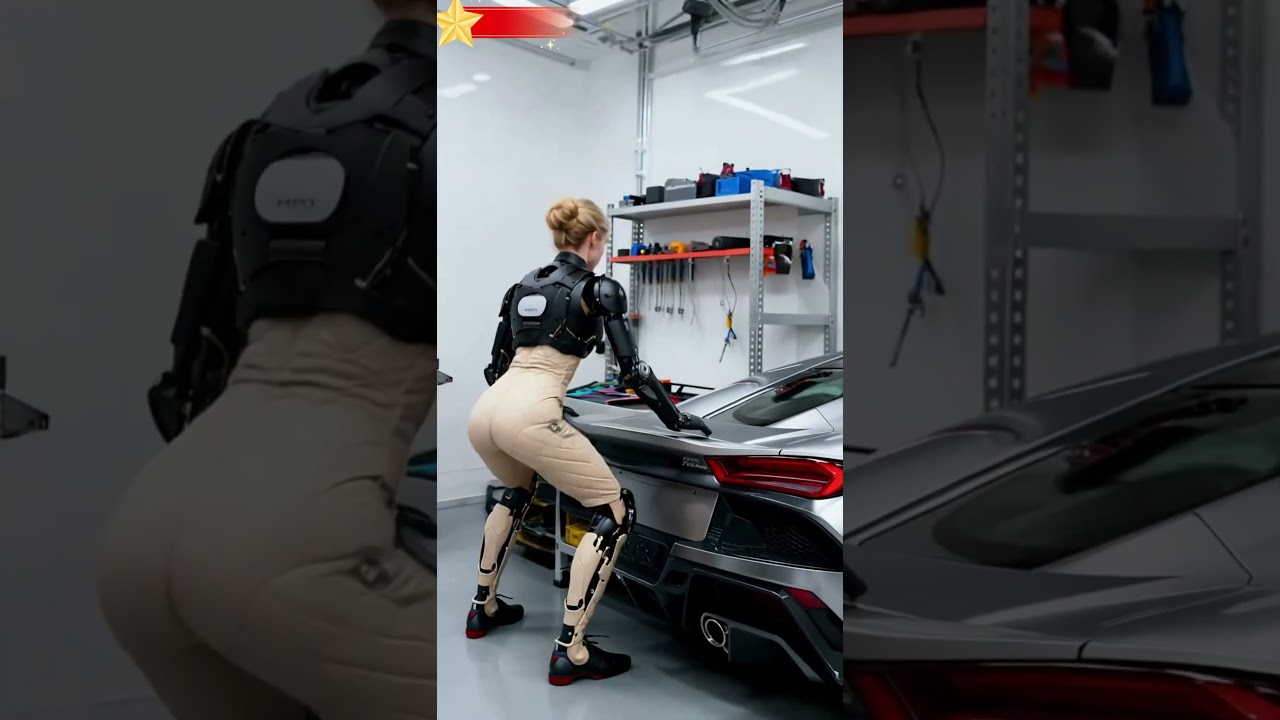 Un Androïde Avancé Met une Supercar à l'Épreuve #Android #SciFi #FutureTech #Robotique #Supercar #Cyborg