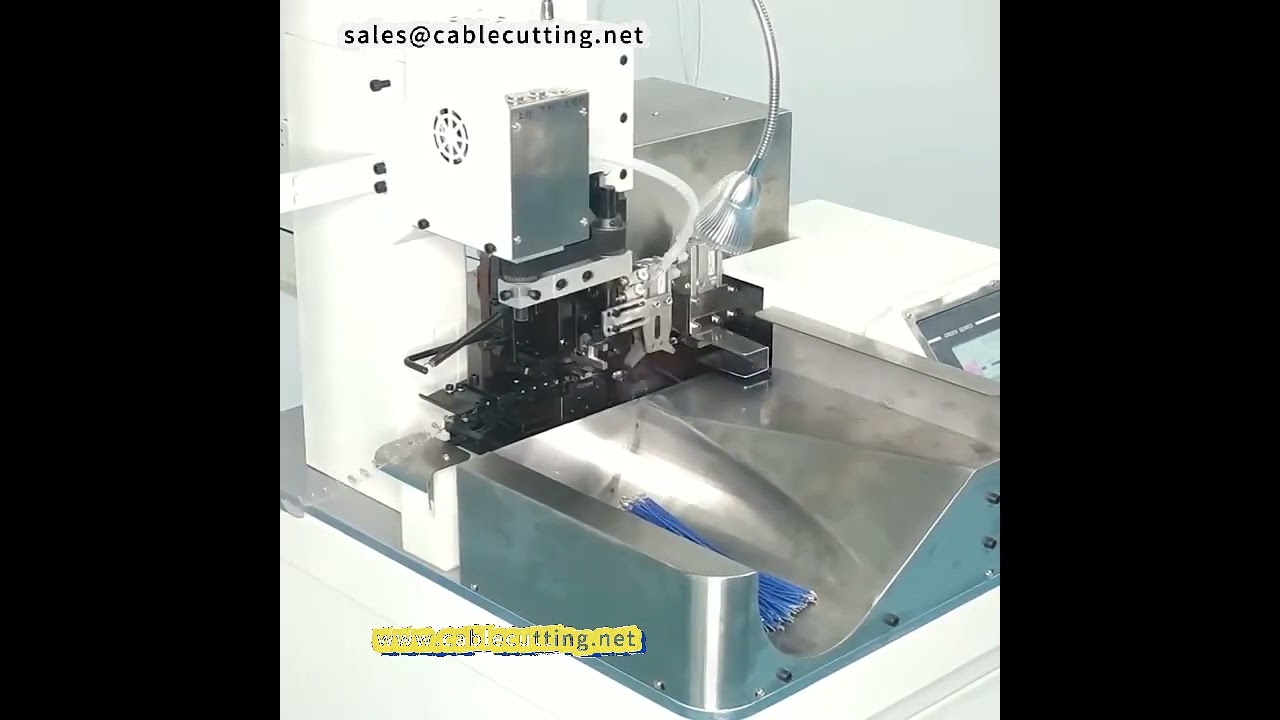Automatic double head terminal machine, wire cutting, stripping, twisting, crimping machine