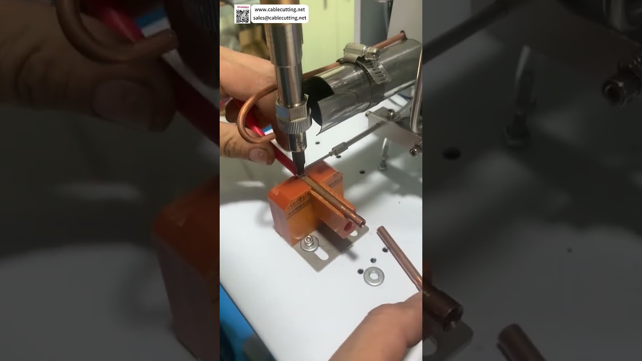 Machine à souder semi-automatique pour fil silicone 8 gauge vers tube en cuivre - Outil de soudage de précision