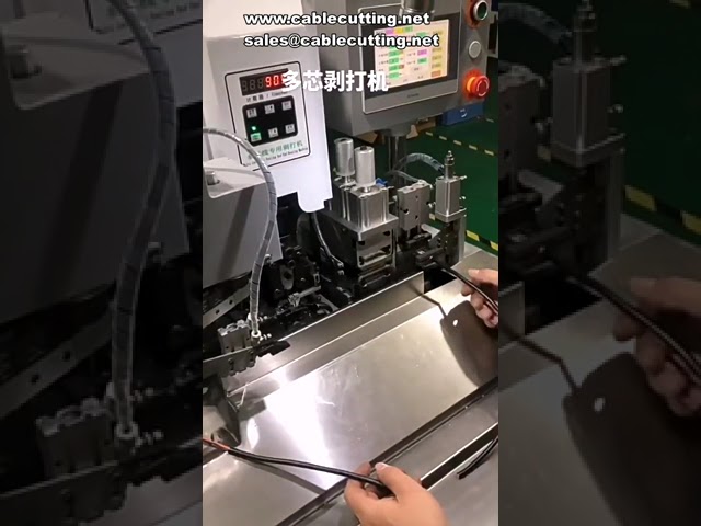 Machine de dénudage et sertissage automatique pour fils multiconducteurs – Haute précision
