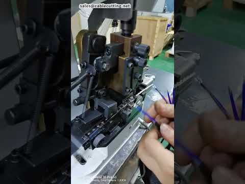 Machine de sertissage double pour câble rond à 2 conducteurs : dénudage + double sertissage #usine #machine