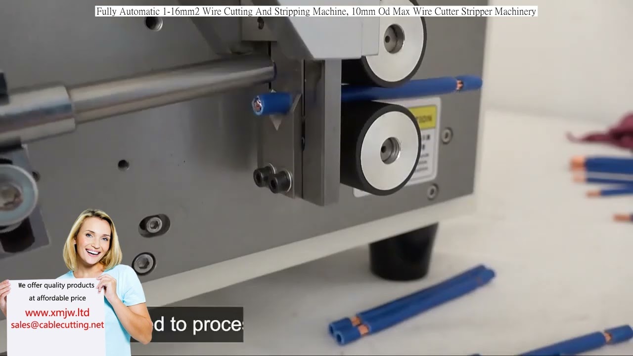Machine automatique de coupe et dénudage de fils 1-16 mm² - Dénudeuse industrielle Ø max 10 mm