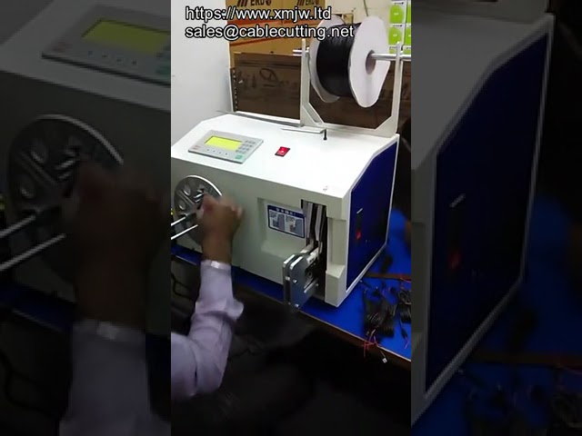 Machine à enrouler et lier les câbles USB semi-automatique : forme 8 et O avec écran tactile HD