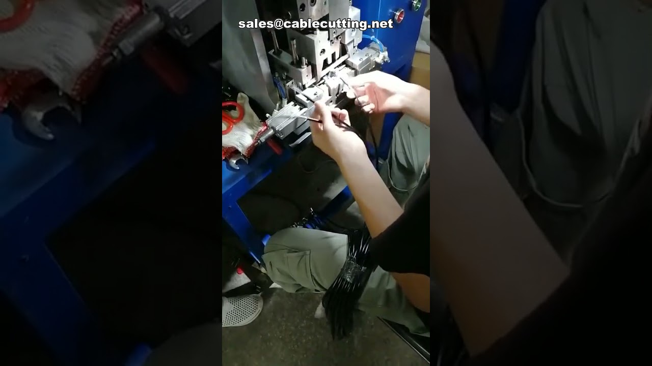 Machine de sertissage automatique de fiches pour prises françaises et Moyen-Orient