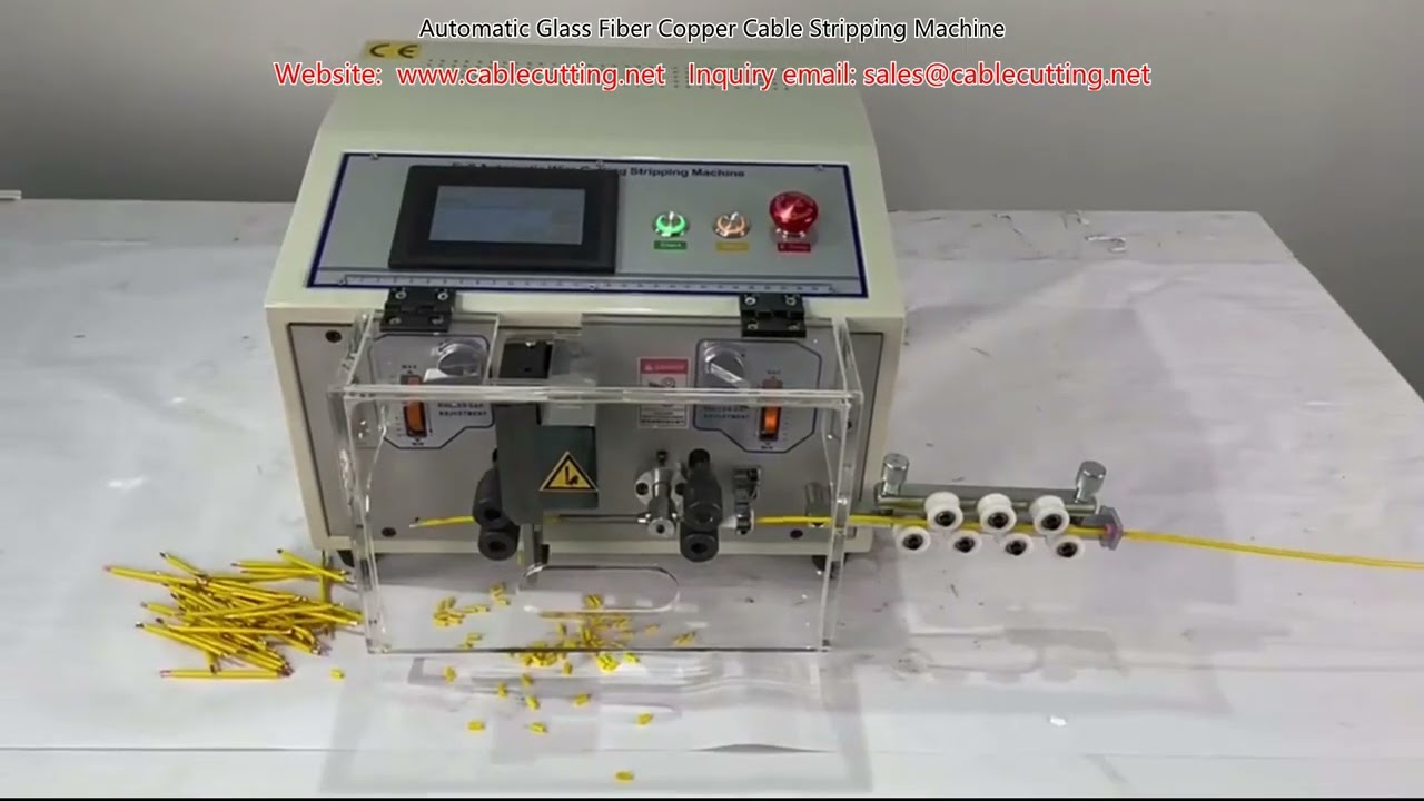 Machine automatique de dénudage de câbles en fibre de verre et cuivre – Haute performance industrielle