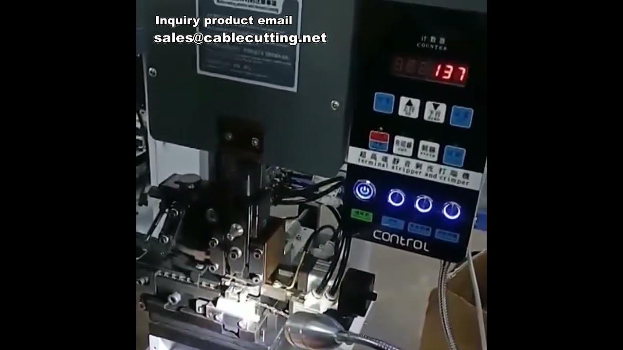 Machine horizontale de dénudage et sertissage de câbles | Sertisseuse automatique de terminaux