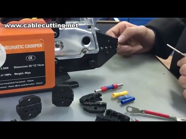 Machine à sertir pneumatique pour câbles et fils - Sertisseuse de bornes professionnelle