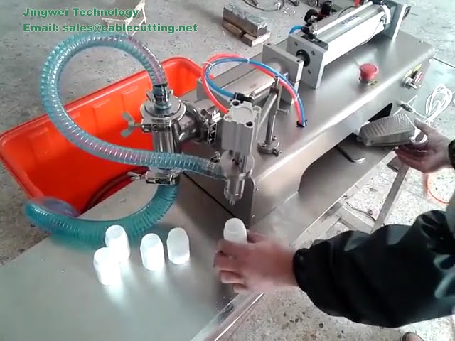 Machine de Remplissage Pneumatique Semi-Automatique à Deux Buses pour Lait, Huiles, Pommade, Miel