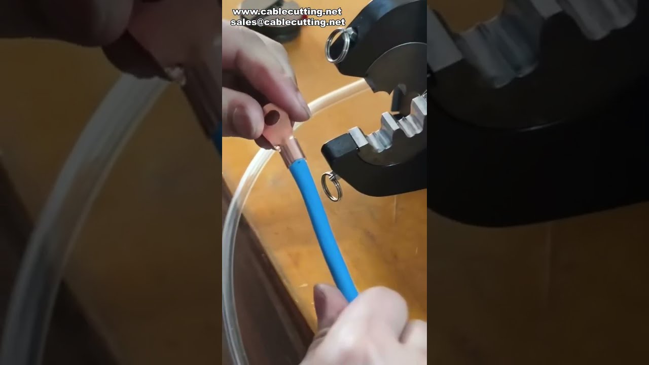 Machine à sertir pneumatique puissante pour cosses ouvertes 5-300A | Équipement d'usine #fabrication