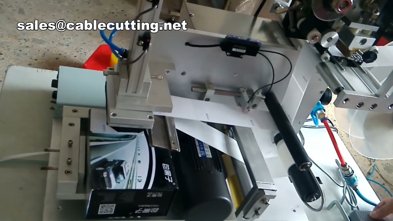 Machine d'étiquetage plat avec imprimante intégrée - Étiqueteuse carrée semi-automatique