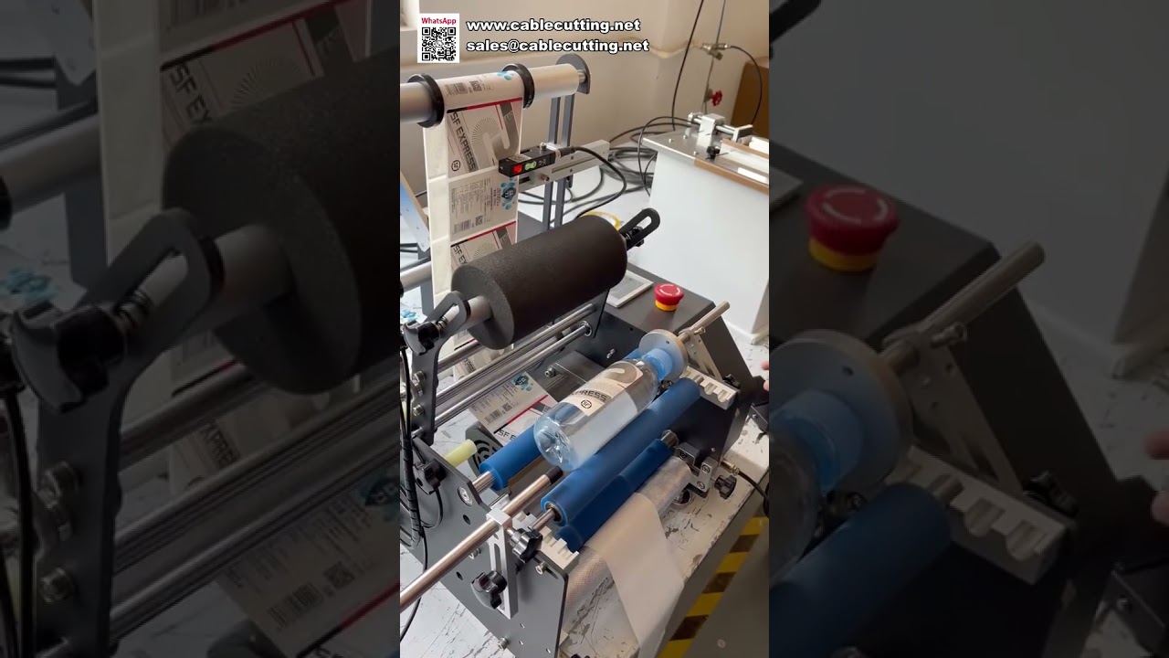 Machine d'étiquetage sans bulles haute vitesse pour bouteilles d'eau minérale - Applicateur d'étiquettes rondes