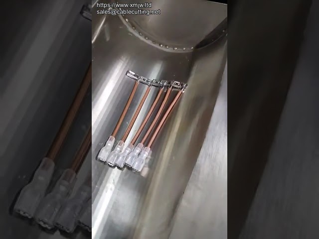 Machine automatique de sertissage et d'insertion de gaines terminales